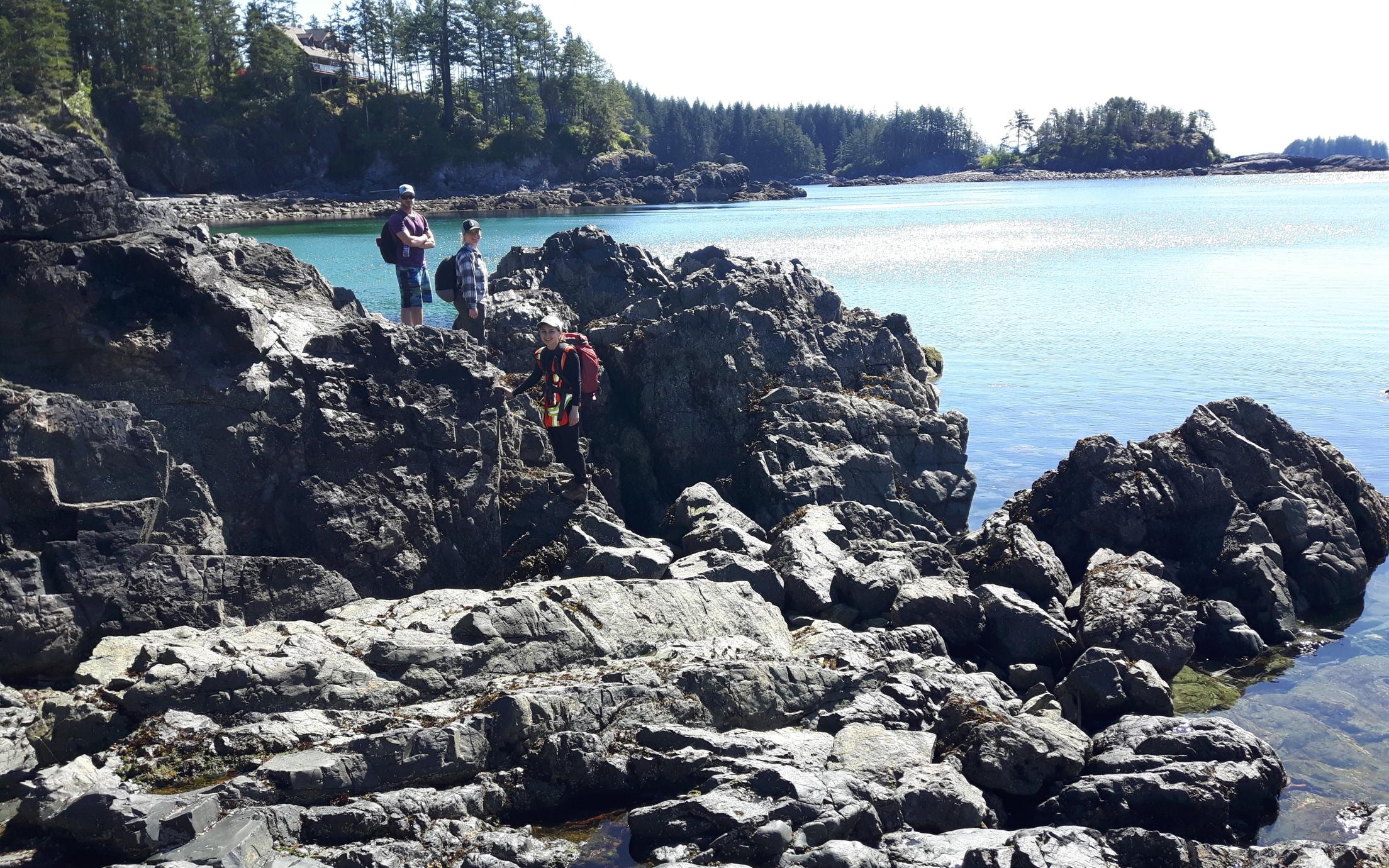 Students conducting fieldwork at Geol206 Earth Science Field School