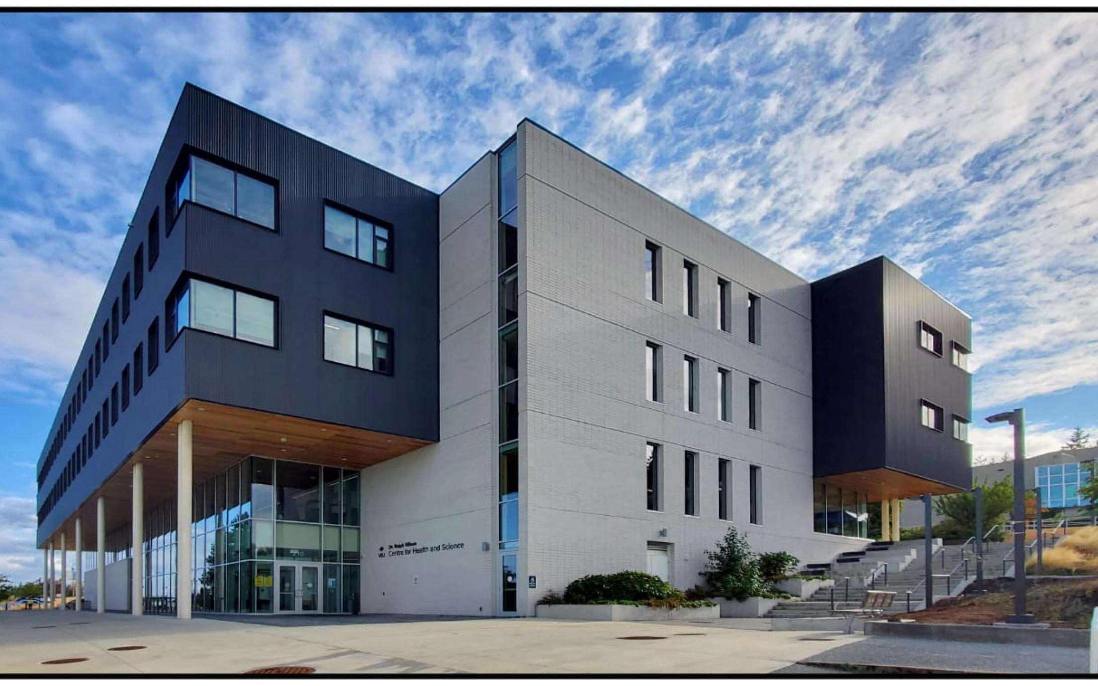 Exterior shot of B210 on the Nanaimo VIU Campus