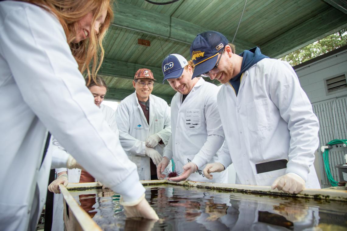 VIU students at the tank farm